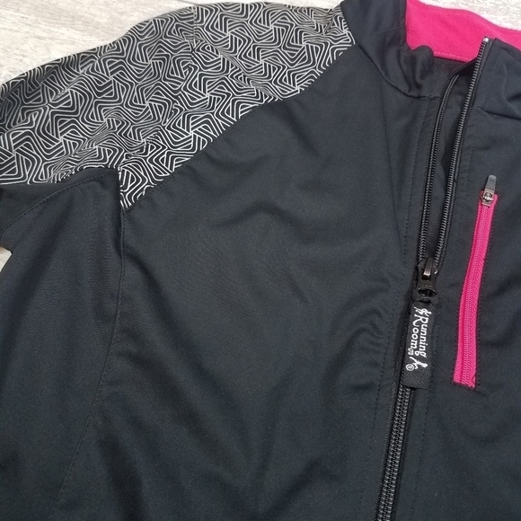 Running Room Windbreaker Jacket pink and black Size Large - Picture 8 of 8